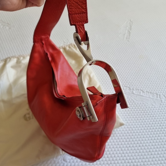 Jean Paul Gaultier Red Leather small handbag Vintage 90s - Picture 9 of 14